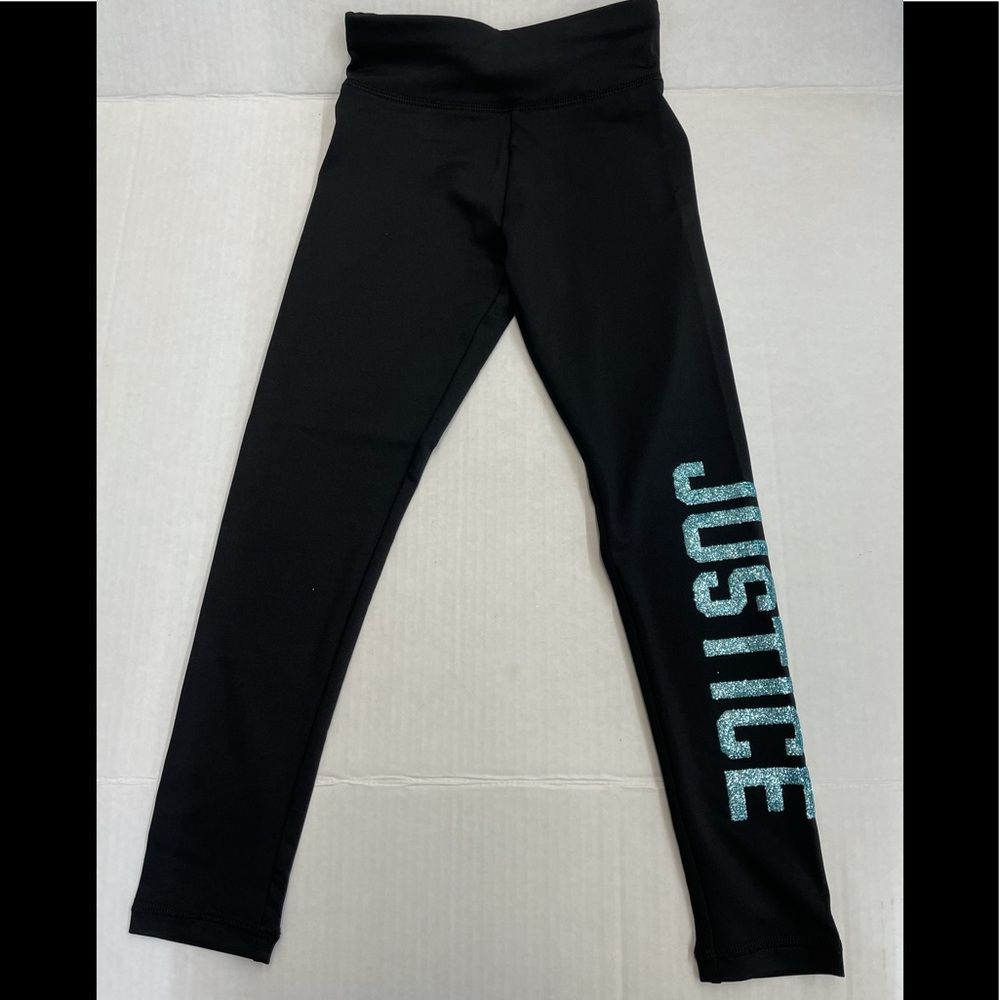 Justice girls leggings black size 6
